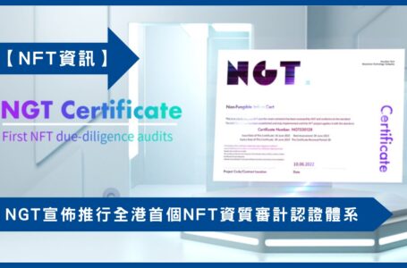 NGT宣佈推行全港首個NFT資質審計認證體系